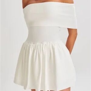 Meshki Off-Shoulder White Dress